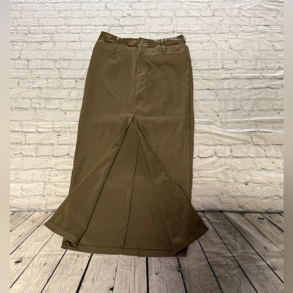 Olive green skirt